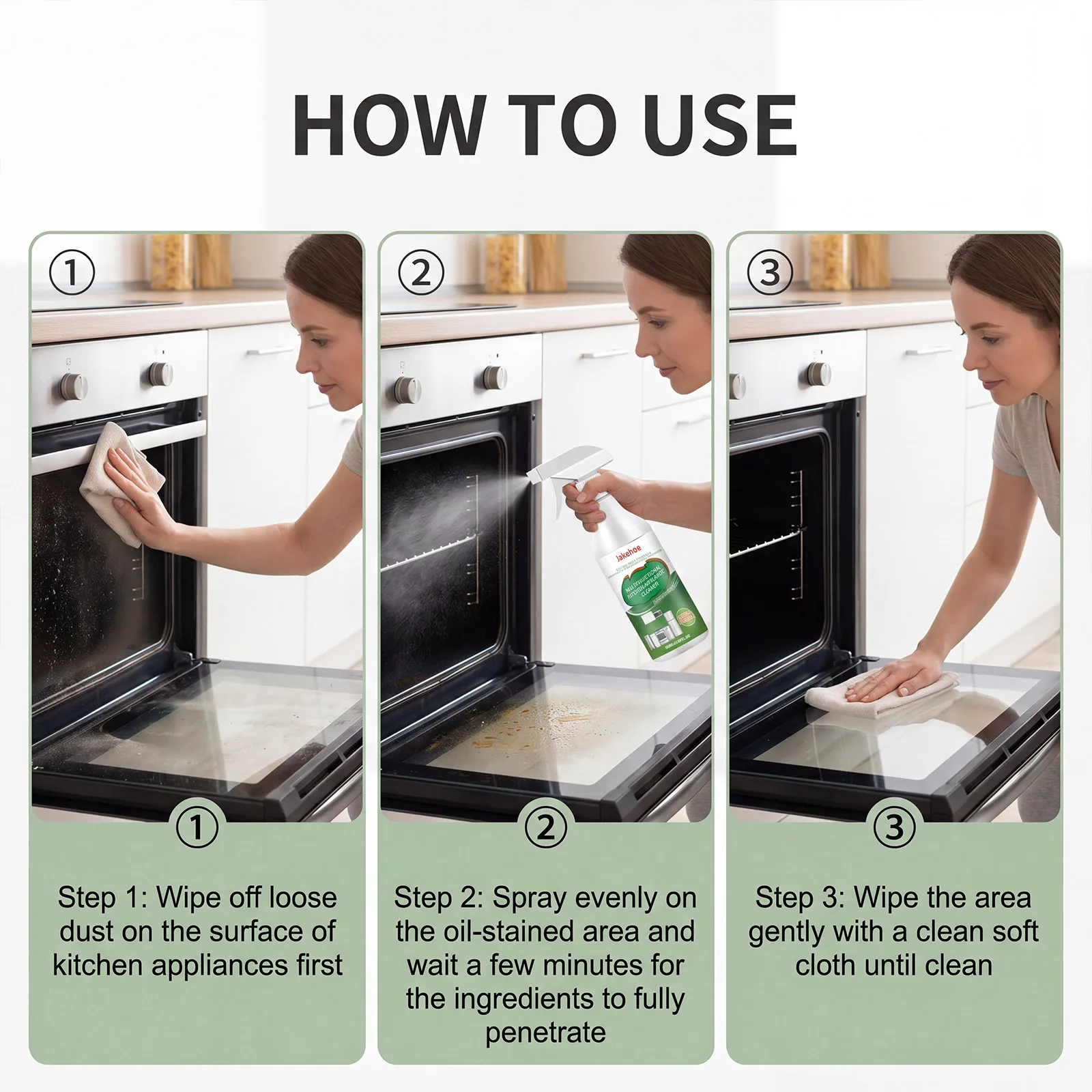 Kitchen Appliance Cleaner Spray Gentle Grease Stain Remover Degreaser Microwave Oven Fridge Clean Shine Household Daily Care - Image 6