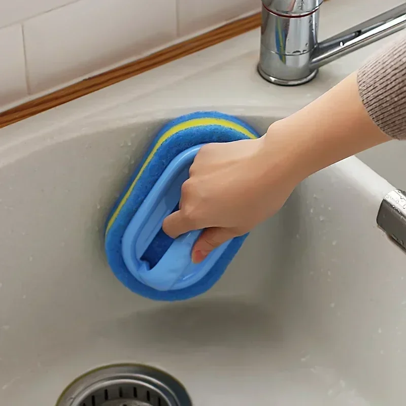 Kitchen Bathroom Toilet Cleaning magic sponge Glass Wall Cleaning Bath Brush Handle Sponge Ceramic Window Slot Clean Brush - Image 4