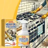 Kitchen Grease Cleaner Spray Multi-Functional Heavy Oil Cleaner Hard Stains Cleaner Fast-Acting Residue-Free For Bathroom Glass