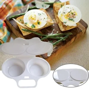Kitchen Microwave Oven Round Shape Egg Steamer Cooking Mold Food Grades Plastic Cooking Mold Egg Poacher Gadgets Fried Egg Tool