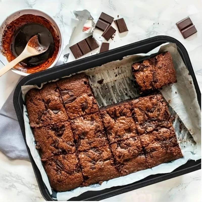 Kitchen Nonstick Rectangular Carbon Steel Roasting Pan | Rustproof Baking Tray for Bread Cake Professional Utensils Carbon Steel - Image 2