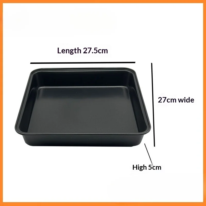 Kitchen Nonstick Rectangular Carbon Steel Roasting Pan | Rustproof Baking Tray for Bread Cake Professional Utensils Carbon Steel - Image 6