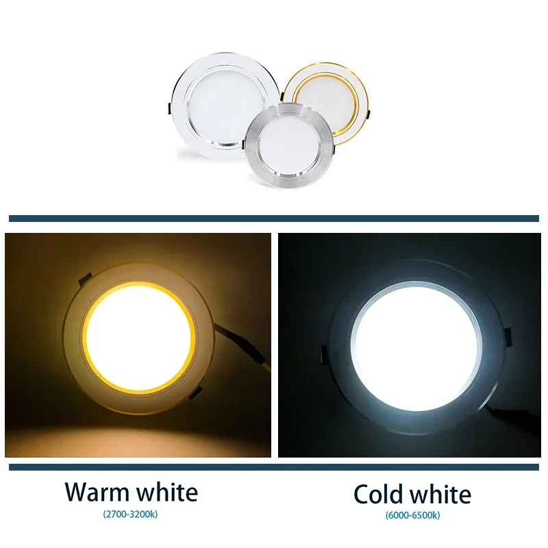 LED Downlight AC 110V 220V Recessed Ceiling Lamp DC12V 24V 5W 9W 12W 15W 18W Ultra-Thin Cold White/Warm White Led Spotlight - Image 5