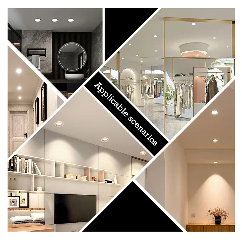 LED Downlight AC 110V 220V Recessed Ceiling Lamp DC12V 24V 5W 9W 12W 15W 18W Ultra-Thin Cold White/Warm White Led Spotlight - Image 6