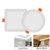 LED Downlight Ultra thin Round Square Recessed Lamp 6W 8W 15W 20W AC110-220V Indoor Bathroom Ceiling LED Spot Light