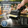 LED Light Electric Grill Brush Rechargeable Cordless BBQ Cleaner Stainless Steel Rotating Scrubber for Outdoor Camping Picnic