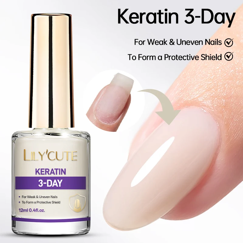 LILYCUTE 12ML Nail Care Polish Milky White Pink Strengthener Effect Long Lasting Care Polish Varnish Drying No Need Lamp - Image 3