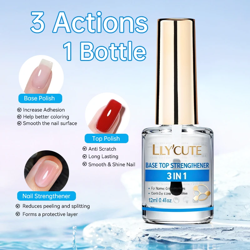 LILYCUTE 12ML Nail Care Polish Milky White Pink Strengthener Effect Long Lasting Care Polish Varnish Drying No Need Lamp - Image 5