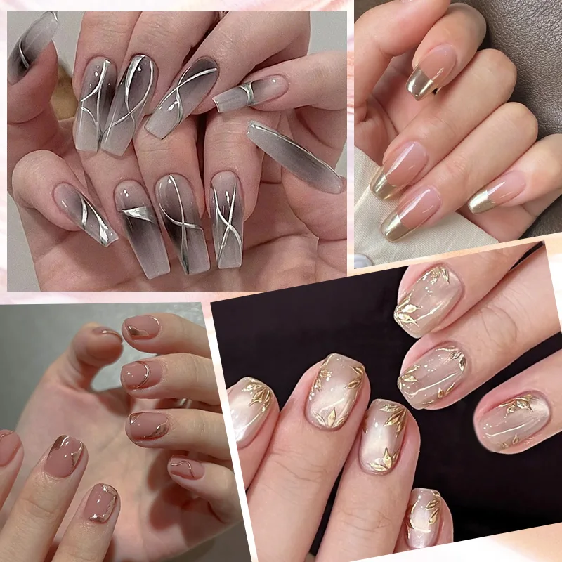 LILYCUTE 5ml Super Bright Metallic Painting Liner Gel Nail Polish UV LED Painting Gel Nail Art Drawing Stripe Pull Line UV Gel - Image 3