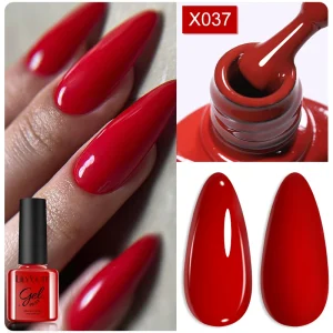 LILYCUTE 7ML Dark Red Caramel Gel Nail Polish 125 Colors Semi Permanent Soak off Base Top Coat Manicure UV Nail Art Gel Varnish