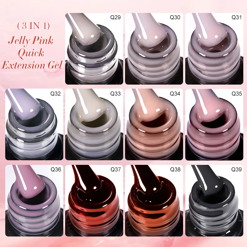 LILYCUTE 7ML Jelly Nude Pink Quick Extension Gel Nail Polish Transparent Finger Prolong Long Lasting Construction Gel Varnish - Image 6