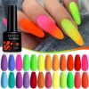 LILYCUTE 7ML Matte Fluorescence Color Gel Nail Polish Spring Summer All For Manicure Base Top Coat Semi Permanent Nails Art Gel