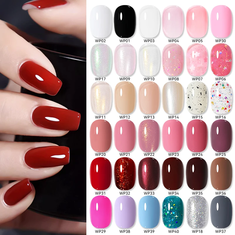 LILYCUTE 7ml Water-based Nail Polish Red Glitter Sequins Long Lasting Quick Drying No Need of Lamp to Cure Vernis for Nails - Image 2