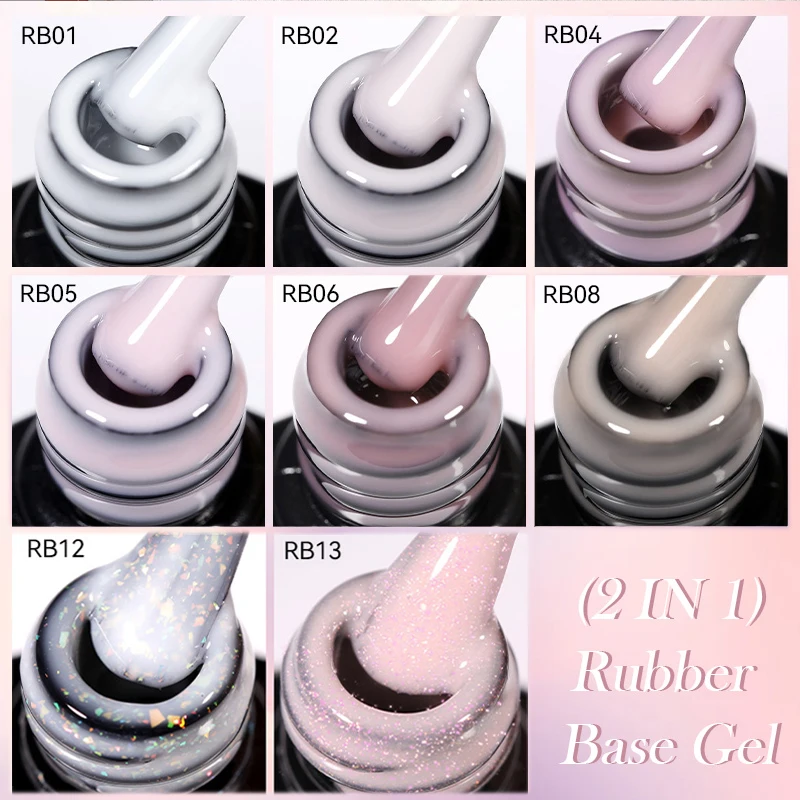 LILYCUTE Milky White Rubber Base Gel Nail Polish 7ml Glitter Semi-Permanent Varnish Jelly Soak Off Self Leveling UV LED Gel - Image 4