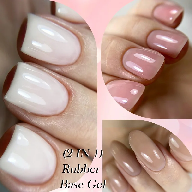 LILYCUTE Milky White Rubber Base Gel Nail Polish 7ml Glitter Semi-Permanent Varnish Jelly Soak Off Self Leveling UV LED Gel - Image 5