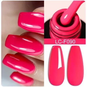 LILYCUTE Neon Colors Gel Nail Polish Fluorescent Summer High Saturation Nail Art Base Top Coat Manicure Varnish