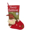 Large Head Plush Christmas Stocking Santa Sock Extra Thick Holiday Decor Christmas Stockings Set Large Capacity Christmas Orname