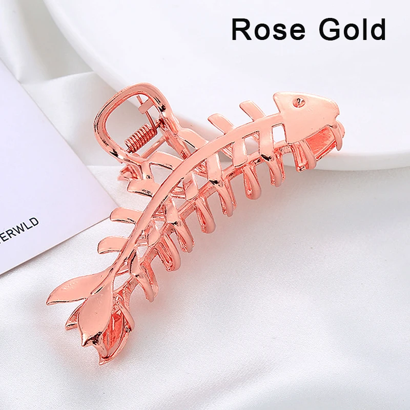 Large Metal Hair Claw Clip Fish Bone Irregular Hairpins Punk Style Silver Hair Claws Barrettes Women HairClips Hair Accessories - Image 5