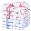 Large Plaid Kitchen Dish Towels Absorbent Tea Towels Soft and Reusable Cleaning Cloths Quick Drying Dish Rags for Washing Dishes