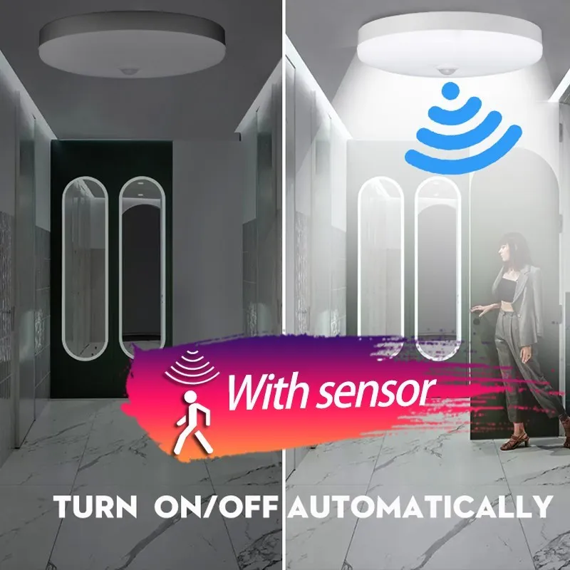 Led Ceiling Light Smart Human Motion Sensor Lamp For Home Porch Stair Garage Corridor Night Automatic Radar Sensor Lights LED - Image 2