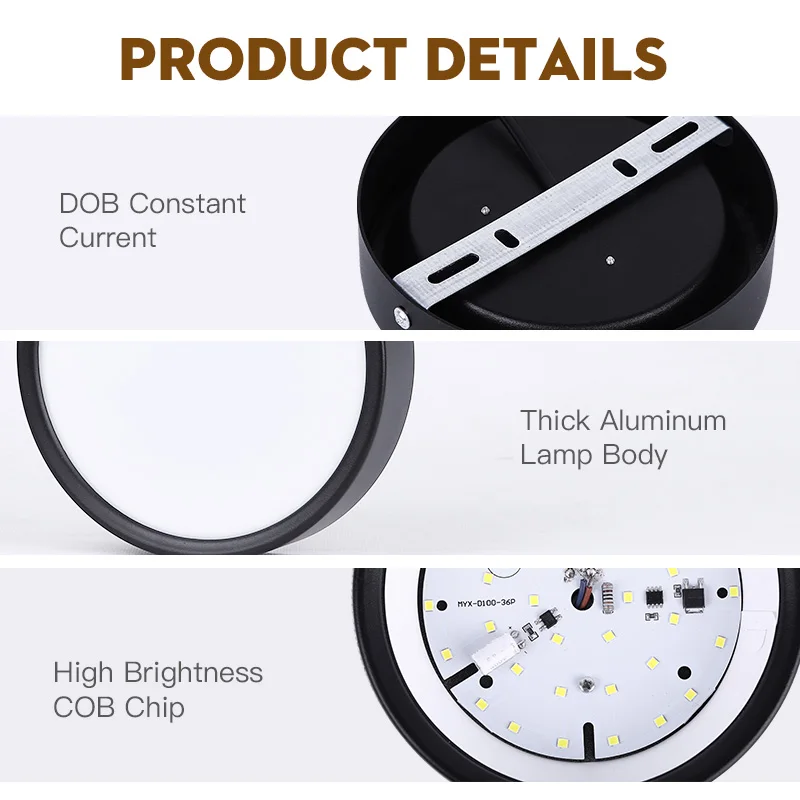 Led Spot Light Ceiling 10W 15W 25W Surface Mounted Ceiling Lamp Ultra Thin Ceiling Lights for Living Room Ceiling Lighting 220V - Image 4