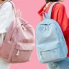 Lightweight Corduroy Backpack Solid Color Ulzzang Students School Bag Korean Style Adjustable Shoulder Straps Students Daypack