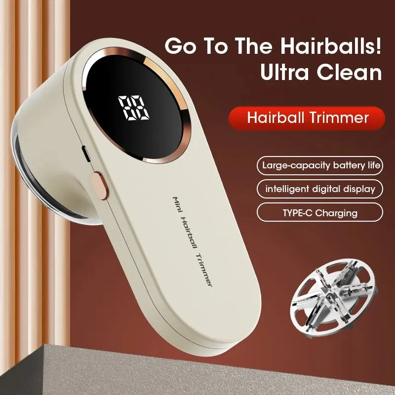Lint Remover for Clothing LED Digital Electric Pellet Fluff Remover USB Rechargeable Fuzz Fabric Shaver Sweater Dropshipping - Image 2