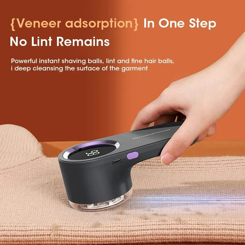 Lint Remover for Clothing LED Digital Electric Pellet Fluff Remover USB Rechargeable Fuzz Fabric Shaver Sweater Dropshipping - Image 4