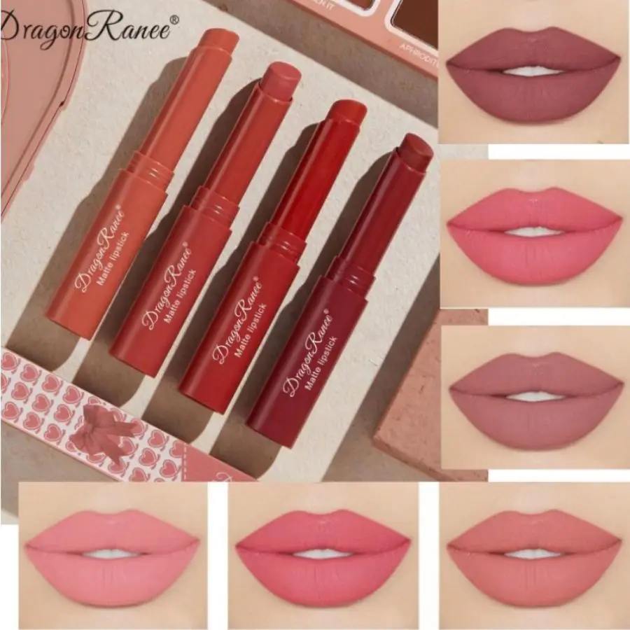 Lipstick Matte Matte Non-Fading Moisturizing European and American Makeup Lipstick Velvet Matte Lipstick Waterproof Not Easy to Fade Matte Lipstick Lipstick - Image 2