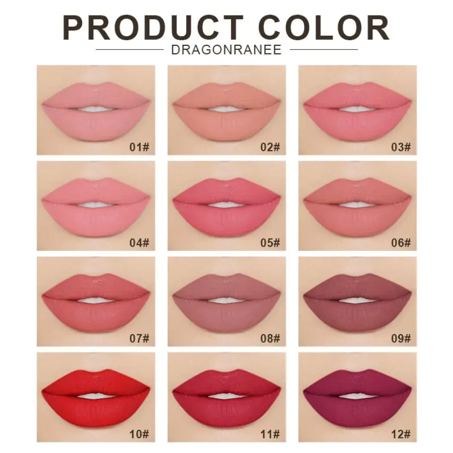Lipstick Matte Matte Non-Fading Moisturizing European and American Makeup Lipstick Velvet Matte Lipstick Waterproof Not Easy to Fade Matte Lipstick Lipstick - Image 5