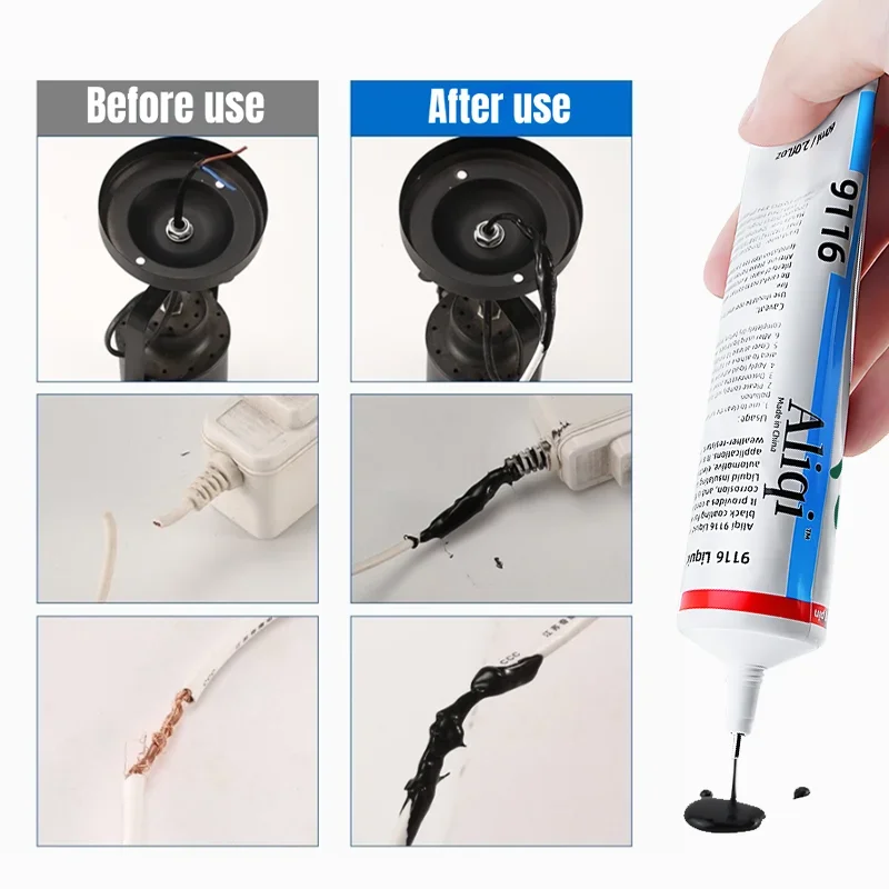 Liquid Electrical Tape Insulating Paste High Temperature Fix Line Glue for Wire Cable Coat Repair Fast Dry Liquid Sealant - Image 5