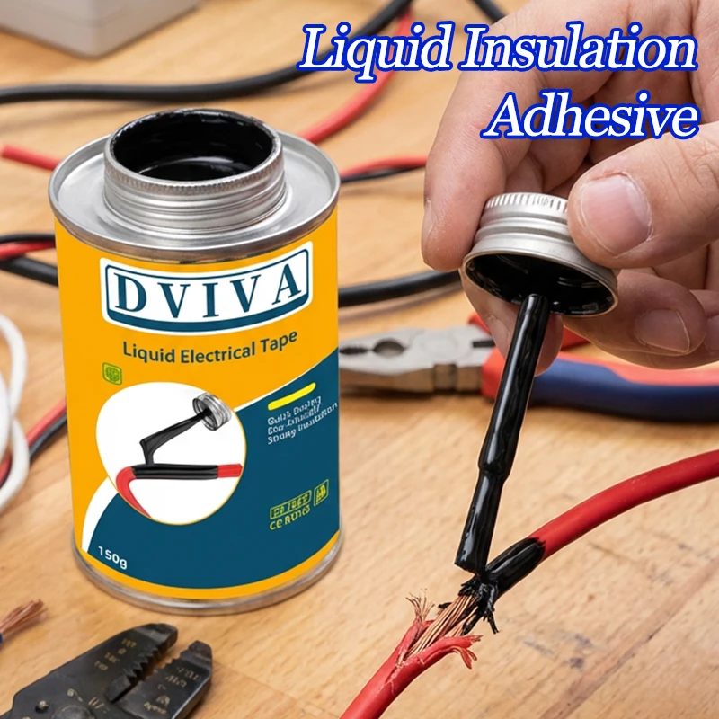 Liquid Electrical Tape Insulating Paste High Temperature Fix Line Glue for Wire Cable Coat Repair Fast Dry Liquid Sealant