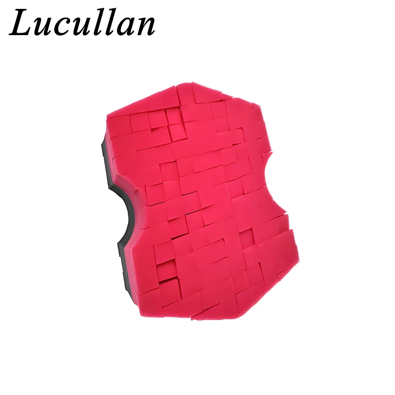 Lucullan Double Side Cross-Cut Red/Black Sponge 2.0 Better Grip and Access Tight Spaces For Rinseless Car Wash - Image 4