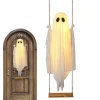 Luminous Halloween Hanging Swing Ghost Large Adjustable Brightness Yard Flying Ghost Swing Ornament with LED light