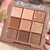 Luxurious 9-18 color eyeshadow palette - Velvet matte and shimmer effect, durable waterproof, berry, brown and nude tones