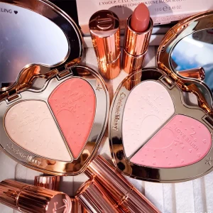 Luxury CT Brand Makeup Set Two-color Caring Love Powder Blusher Easy To Apply Lipstick Durable Coloring Advanced Cosmetics Suit