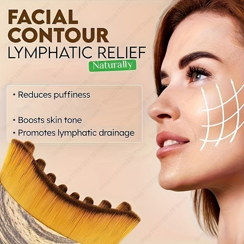 Lymphatic Contour Face Brush,chin &jawline Sculpting,drainage Massager for Face,ergonomically Designed To Fit The Skin Precisely - Image 2
