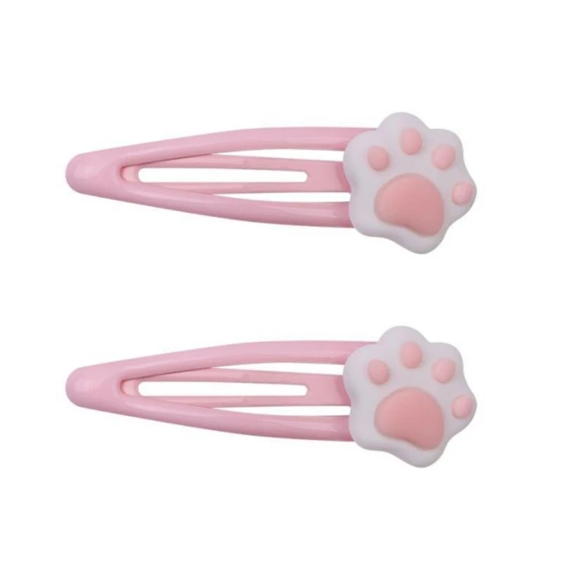 M2EA Cartoon Paw Shape Hairpins Hot Girls Cartoon Hair Clip Headdress Y2k Style Cartoon Paw Hair Clip for Woman - Image 3