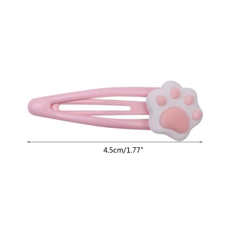 M2EA Cartoon Paw Shape Hairpins Hot Girls Cartoon Hair Clip Headdress Y2k Style Cartoon Paw Hair Clip for Woman - Image 6