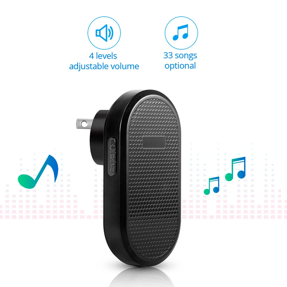M558 Wireless Smart Doorbell Welcome Home Security Alarm Door Bell with 33 Songs 4 Levels Adjustable Volume Easy Installation - Image 2