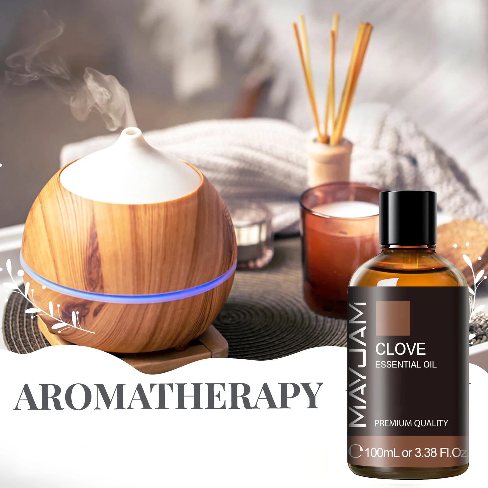 MAYJAM 1PCS 100ML Essential Oil with Dropper Sandalwood Lavender Eucalyptus Vanilla Aroma Oil For Humidifier Scent Candle Burner - Image 3