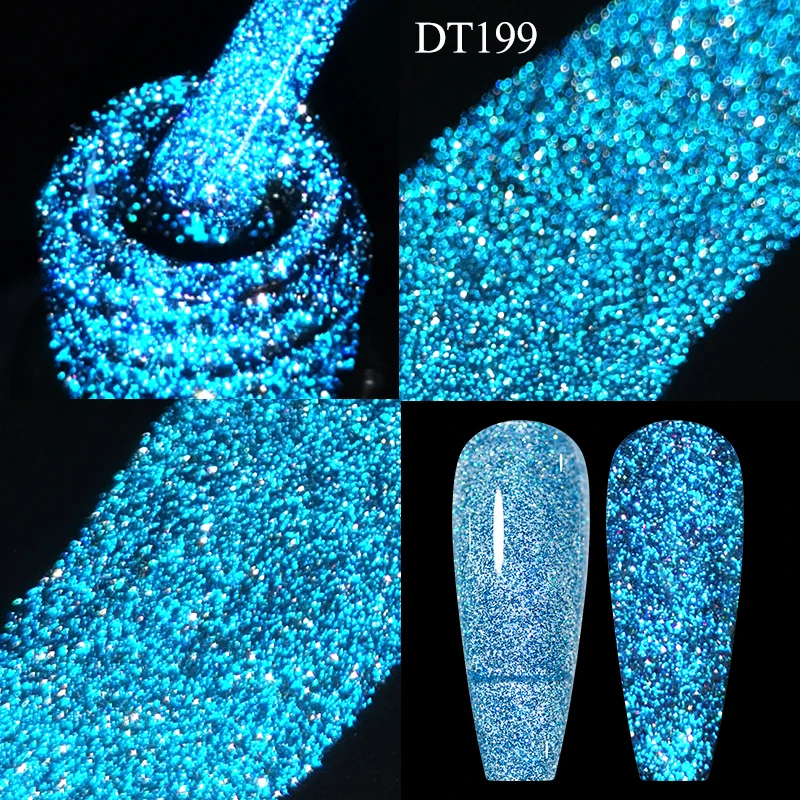 MEET ACROSS 7ml Colorful Reflective Glitter Gel Nail Polish Color Sparkling Sequins Soak Off UV LED Varnish Nail Art Decoration - Image 2