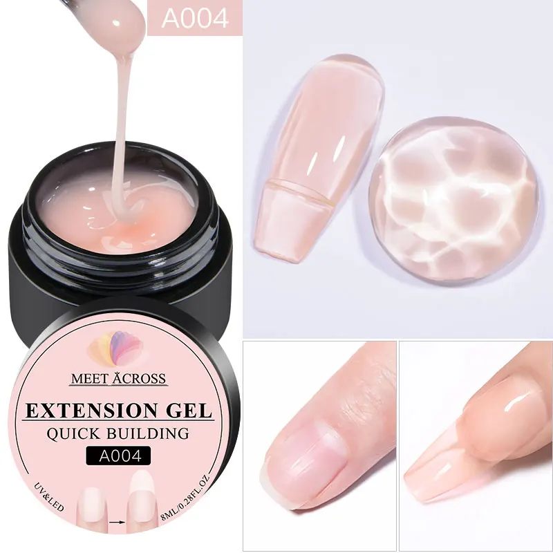 MEET ACROSS 8ML Quick Extension Nail Gel Vernis Nude Milk White Gel Nail Polish UV Semi Permanent Nails Art For Manicure Tools - Image 3