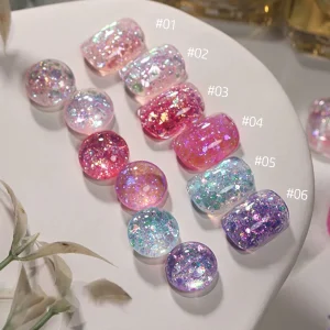 MIANEL 10ML 2026 New Style Ice Clear Whitening Strobe Rainbow Pink Blue Sequins Gel Nail Polish Art Salon Supplies