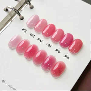 MIANEL 2026 Floral Tones Naturally Dewy and Sheer 2026 New Whitening Nude Pink Jiang Ban Linai Jelly Gel Nail Polish Pink Nails