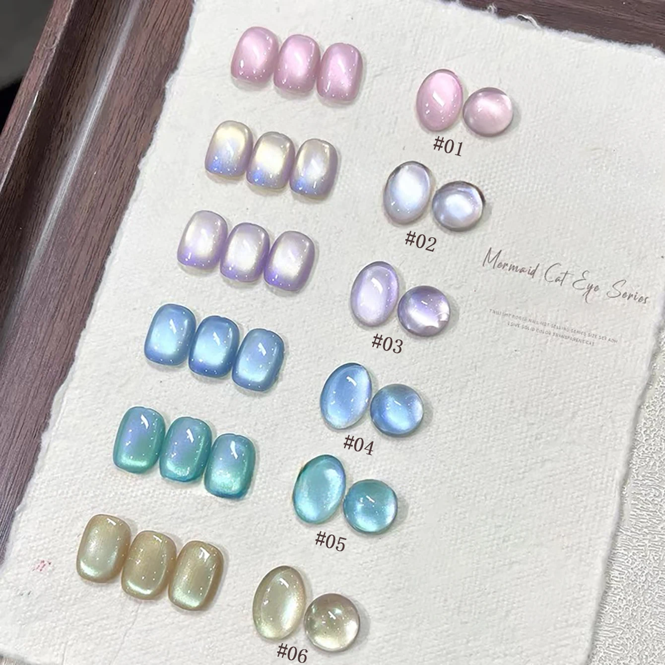 MIANEL 2026 Mermaid Princess Shark Tear Cat's Eye Series Strobe Aurora Glass Bead Cat Eye Gel Nail Polish Pink Nails Blue Nails - Image 2