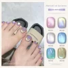 MIANEL 2026 Mermaid Princess Shark Tear Cat's Eye Series Strobe Aurora Glass Bead Cat Eye Gel Nail Polish Pink Nails Blue Nails