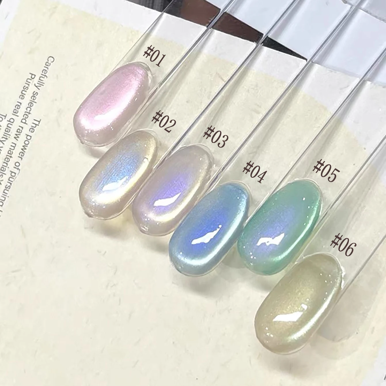 MIANEL 2026 Mermaid Princess Shark Tear Cat's Eye Series Strobe Aurora Glass Bead Cat Eye Gel Nail Polish Pink Nails Blue Nails - Image 3