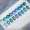 MIANEL 2026 Summer New Sapphire Cat Eye Gel Nail Polish, Sheer Brightening Blue Glass Bead Cat Eye Nail Gel for Manicure