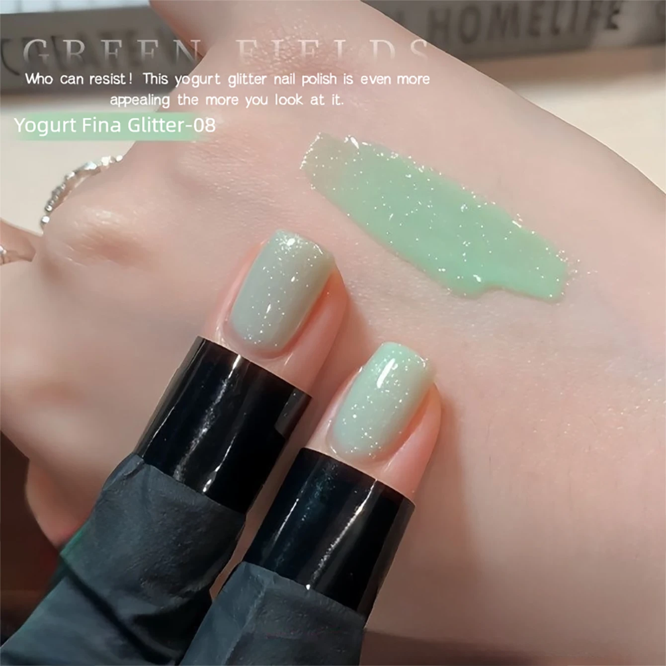 MIANEL 2026 Yogurt Shimmer Crushed Diamond Nail Gel 8 Colors Trendy Professional All-match Fine Nail Polish - Image 6